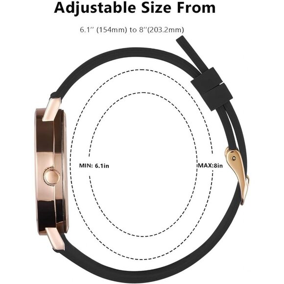 Women\'s Deep Gray Analog Silicone Band  Dial Stylish Comfortable Buckle Watch